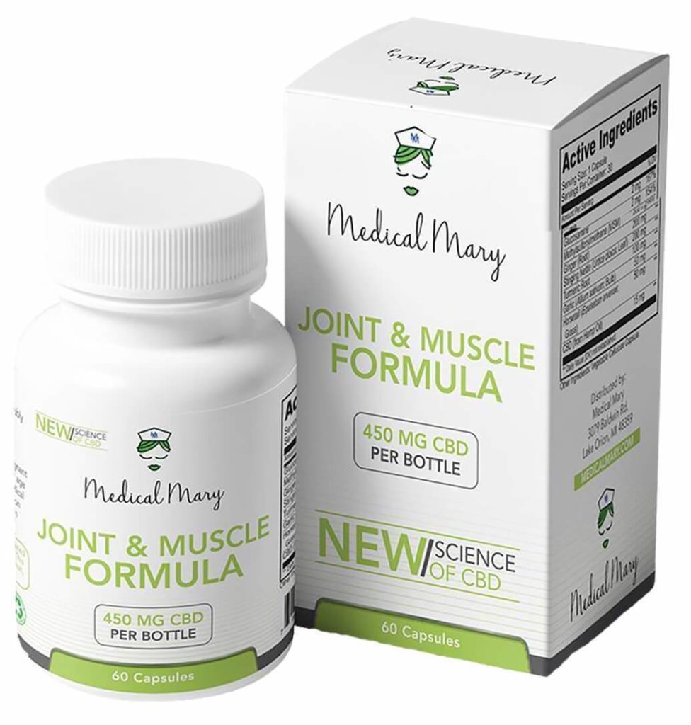 Medical Mary CBD Oil Capsules (Joint & Muscle Formula) 450mg NoHigh